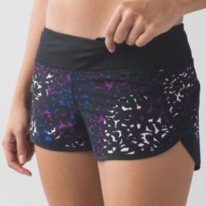 Lululemon floral print speed shorts